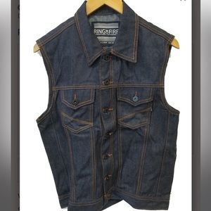 Ring of Fire Denim Vest Medium